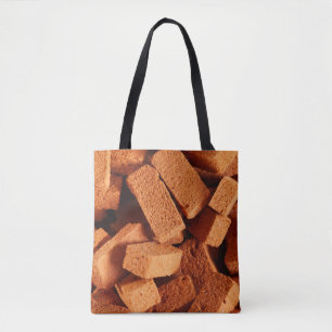 Hintergrund aus Ziegelstapeln Tasche