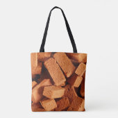 Hintergrund aus Ziegelstapeln Tasche (Rückseite)
