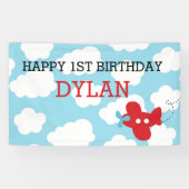 Hintergrund / Banner (blau und rot) (Horizontal)