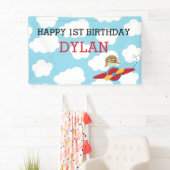 Hintergrund / Banner (blau und rot mit Pilot) (Insitu)