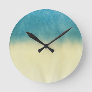 Hintergrund-Beschaffenheits-Aquarell-Papier Runde Wanduhr