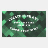 Hintergrund Big Pixel - grün Rechteckiger Aufkleber (Vorderseite)