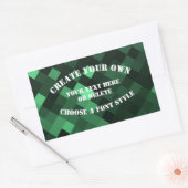 Hintergrund Big Pixel - grün Rechteckiger Aufkleber (Umschlag)