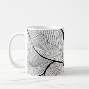 Hintergrund-Blätter Kaffeetasse