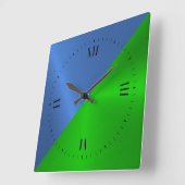 Hintergrund blau und grün quadratische wanduhr (Winkel)