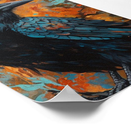 Hintergrund Blau und Orange Poster (Ecke)