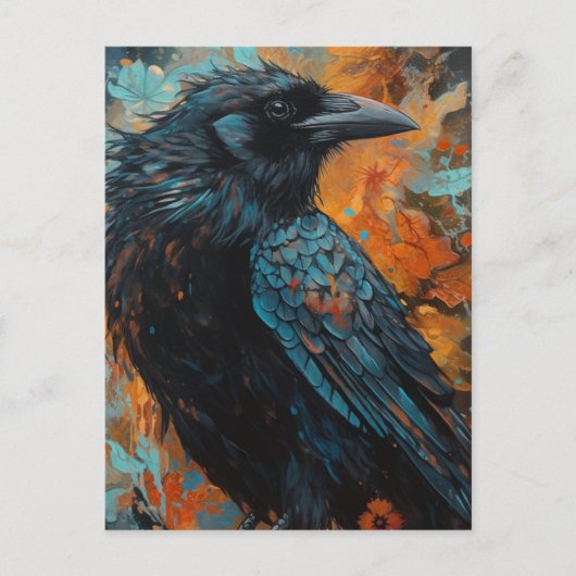 Hintergrund Blau und Orange Postkarte (Vorderseite)