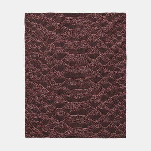 Hintergrund - braune Reptilledertextur - Kroko Fleecedecke (Vorderseite)