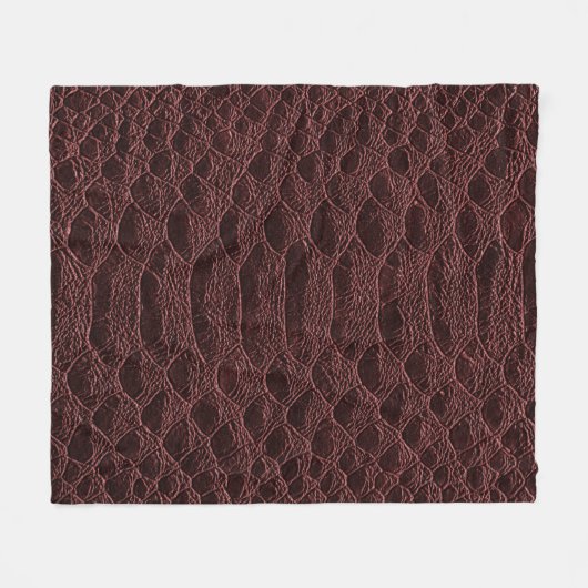 Hintergrund - braune Reptilledertextur - Kroko Fleecedecke (Vorderseite (Horizontal))