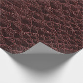 Hintergrund - braune Reptilledertextur - Kroko Geschenkpapier (Ecke)