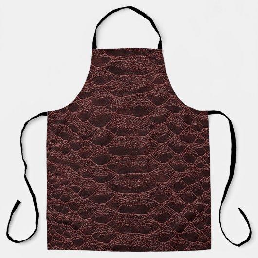 Hintergrund - braune Reptilledertextur - Kroko Schürze (Vorderseite)