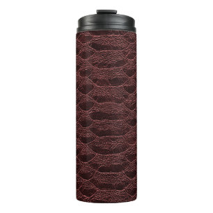 Hintergrund - braune Reptilledertextur - Krokodil Thermosbecher