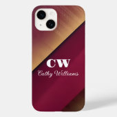 Hintergrund Burguny und Gold Case-Mate iPhone Hülle (Rückseite)