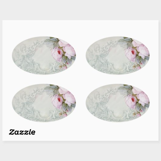 Hintergrund CÉLESTE Ovaler Aufkleber (Blatt)