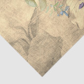 Hintergrund-Decoupage des Blumenkäfigs Seidenpapier (Detail)