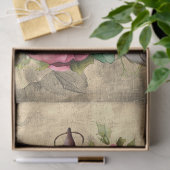 Hintergrund-Decoupage des Blumenkäfigs Seidenpapier (Geschenk)