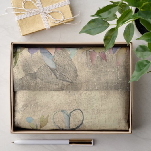 Hintergrund-Decoupage des Blumenkäfigs Seidenpapier (Geschenk)