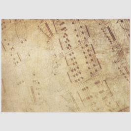 Hintergrund-Decoupage von Sheet Music Seidenpapier