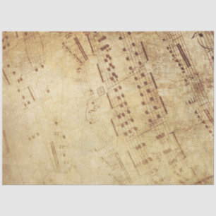 Hintergrund-Decoupage von Sheet Music Seidenpapier