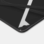 Hintergrund der 3D-schwarzen Schleife Schreibtischunterlage (Ecke)