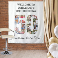 Hintergrund der 50. Geburtstagsparty-Collage