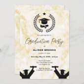 Hintergrund der Abschluss-Feier Einladung (Vorne/Hinten)