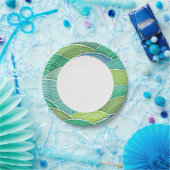 Hintergrund der abstrakten Wellen Pappteller (Party)