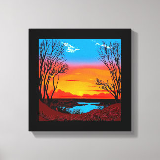 Hintergrund der abstrakten Wüste #2 Leinwanddruck