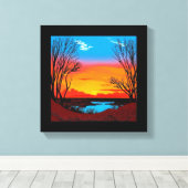 Hintergrund der abstrakten Wüste #2 Leinwanddruck (Insitu (Holzboden))