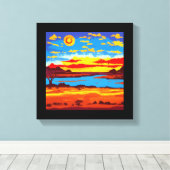 Hintergrund der abstrakten Wüste #4 Leinwanddruck (Insitu (Holzboden))