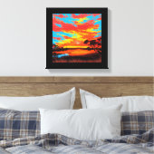 Hintergrund der abstrakten Wüste - Canvas Print #3 Leinwanddruck (Insitu (Schlafzimmer))