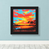 Hintergrund der abstrakten Wüste - Canvas Print #3 Leinwanddruck (Insitu (Holzboden))