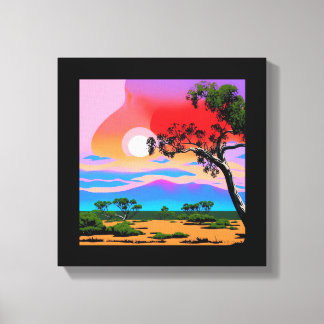 Hintergrund der abstrakten Wüste Leinwanddruck