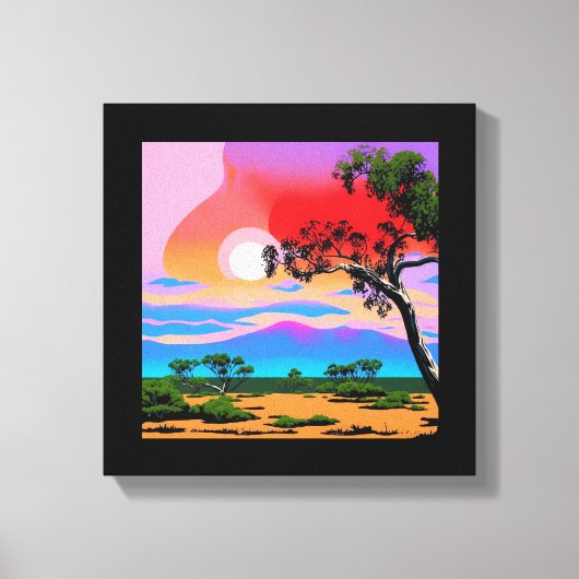 Hintergrund der abstrakten Wüste Leinwanddruck (Vorderseite)