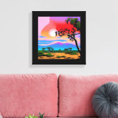 Hintergrund der abstrakten Wüste Leinwanddruck (Insitu (Wohnzimmer))