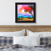 Hintergrund der abstrakten Wüste Leinwanddruck (Insitu (Schlafzimmer))