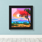 Hintergrund der abstrakten Wüste Leinwanddruck (Insitu (Holzboden))