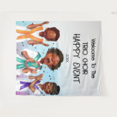 Hintergrund der afroamerikanischen Sänger Wandteppich (Vorderseite (Horizontal))