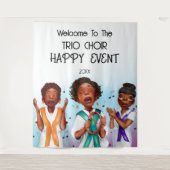 Hintergrund der afroamerikanischen Sänger Wandteppich (Vorderseite)