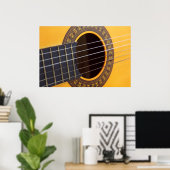 Hintergrund der akustischen Gitarre Poster (Heimbüro)