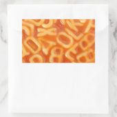 Hintergrund der alphabetisch geformten Spaghetti Rechteckiger Aufkleber (Tasche)