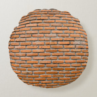Hintergrund der alten, Vintagen Backsteinmauer, an Rundes Kissen