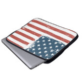 Hintergrund der amerikanischen Flagge. Schnellere Laptopschutzhülle (Vorne Knopf)