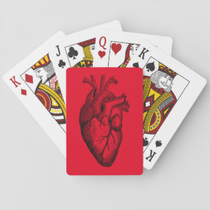Hintergrund der Anatomie des Herzens Spielkarten