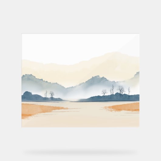 Hintergrund der Aquarellbilder Acrylschild (Vorderseite)