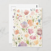 Hintergrund der Aquarellfarben Postkarte (Vorne/Hinten)