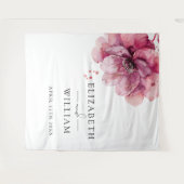 Hintergrund der Aquarellfarben-Rose mit Blumenmust Wandteppich (Vorderseite (Horizontal))