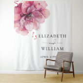 Hintergrund der Aquarellfarben-Rose mit Blumenmust Wandteppich (Beispiel)