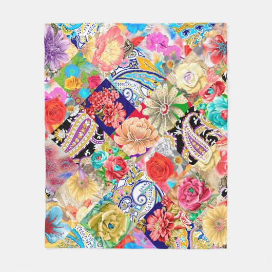 Hintergrund der Batik. Vintages Design Fleecedecke (Vorderseite)