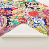 Hintergrund der Batik. Vintages Design Sherpadecke (3/4)